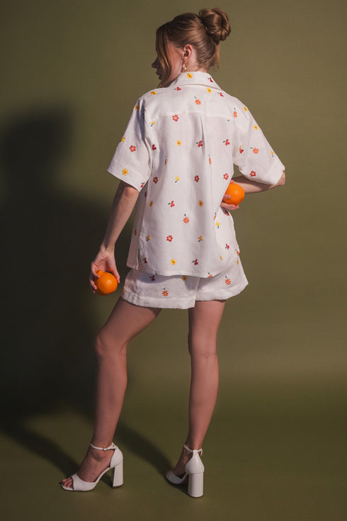 Camisa de Botones Holiday Cherry Tomate